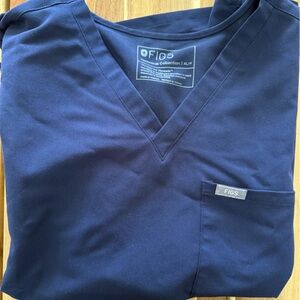 Figs navy Blue scrub top